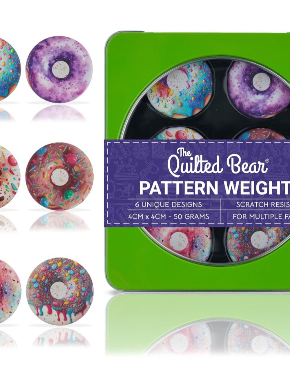 Fabric & Paper Pattern Weight Set, Donuts